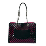 CHANEL: Leather See Through Shopping Tote