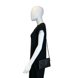 SAINT LAURENT: Quilted Grain de Poudre Small Cassandre Envelope Chain Wallet