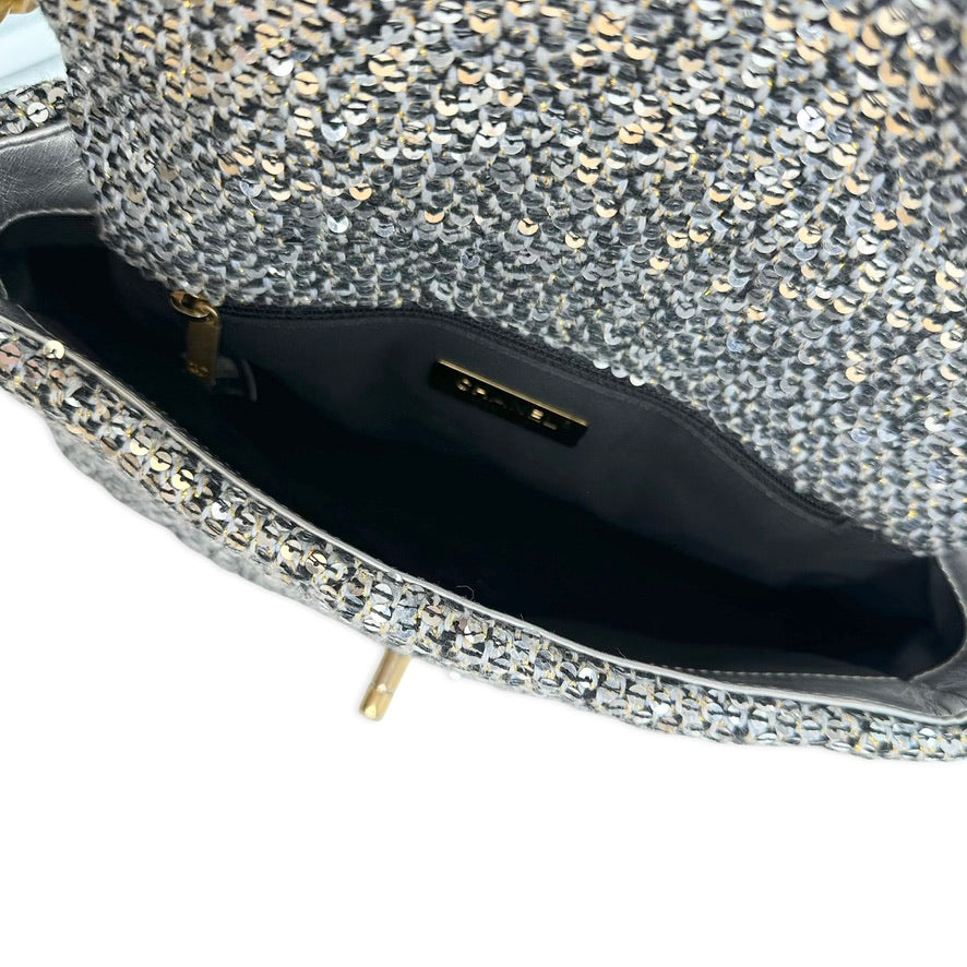 CHANEL: Quilted Sequin Small 19 Flap Bag