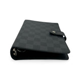 LOUIS VUITTON: Damier Graphite Medium Ring Agenda Cover