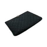 CHANEL: Quilted Caviar Boy Medium Zipped Pouch O Case