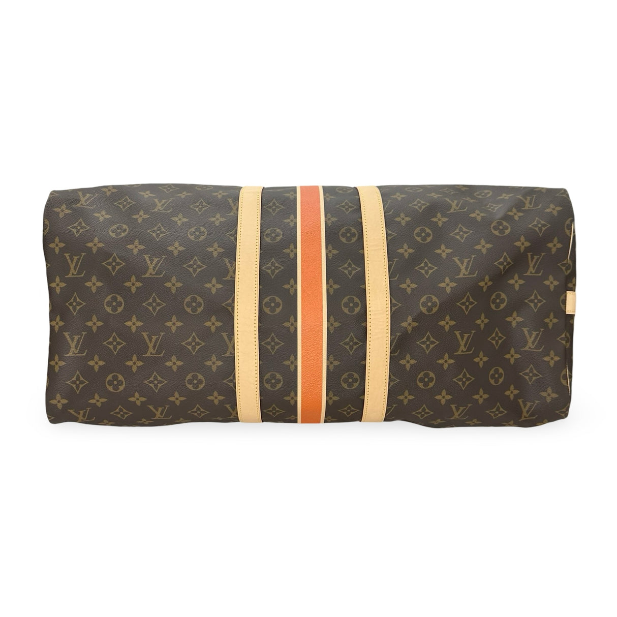 LOUIS VUITTON: Monogram Stripe Keepall Bandouliere 55