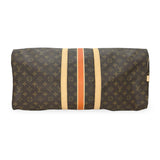 LOUIS VUITTON: Monogram Stripe Keepall Bandouliere 55