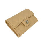 CHANEL: Quilted Caviar Classic Flap Card Holder