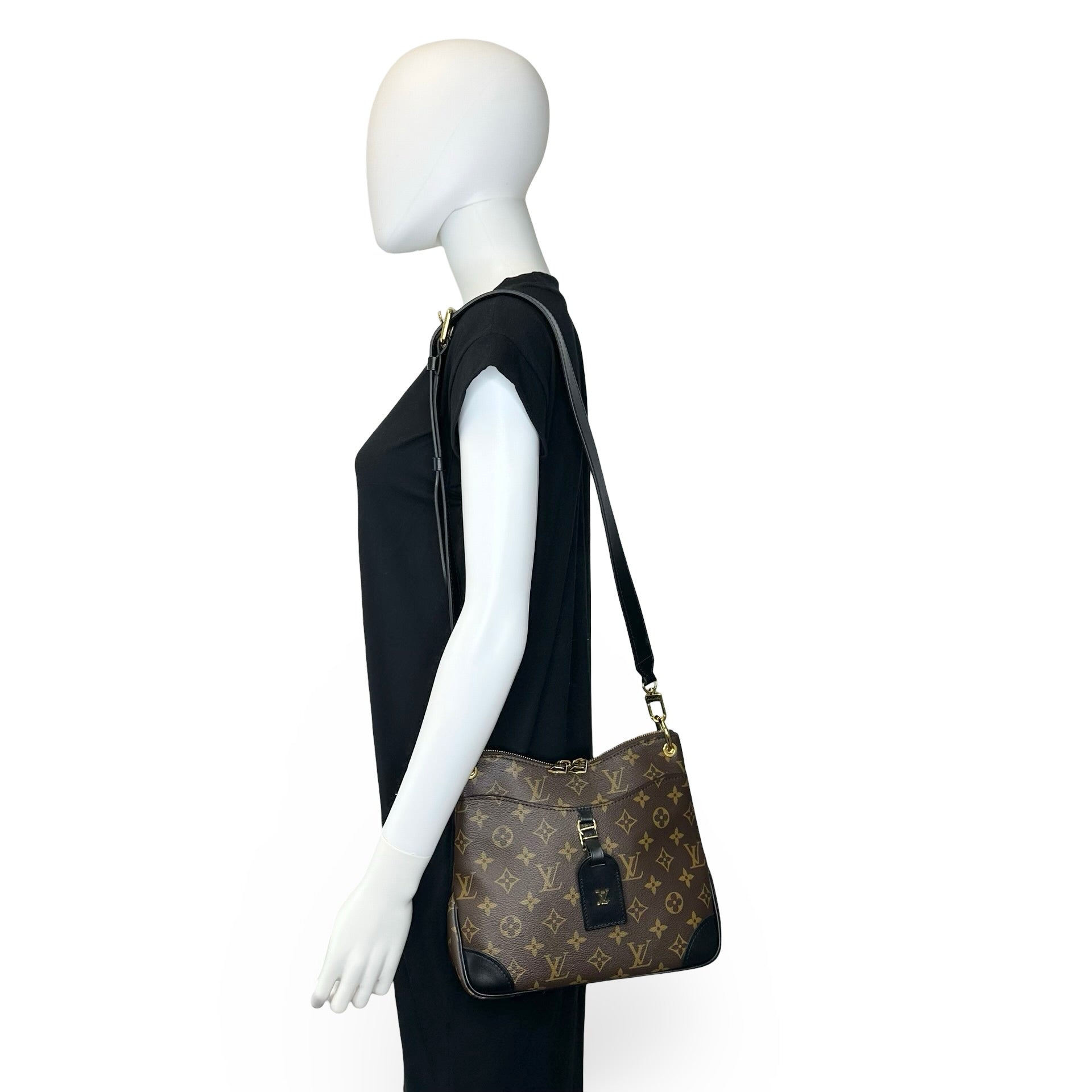LOUIS VUITTON Monogram Odeon PM Black | FASHIONPHILE