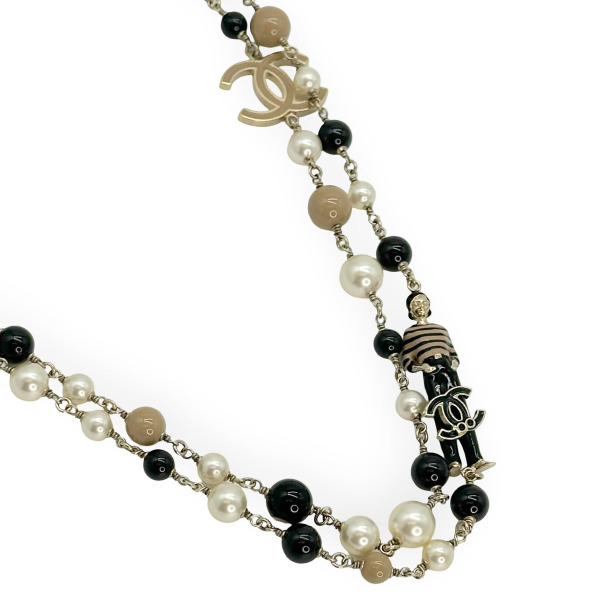 CHANEL: 100th Anniversary CC Enamel Beaded Long Necklace