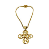CC Twist Lock Woven Pendant Necklace
