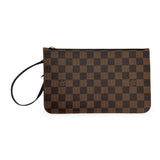 LOUIS VUITTON: Damier Ebene Neverfull Pochette