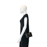 Quilted Caviar Classic Mini Vanity Case with Chain