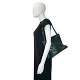 SAINT LAURENT: Crinkle Leather Niki Shopper Tote