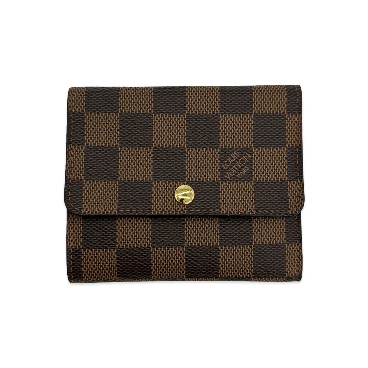 LOUIS VUITTON: Damier Ebene Elise Wallet
