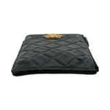 CHANEL: Quilted Caviar Boy Phone Holder Zip Card Pouch