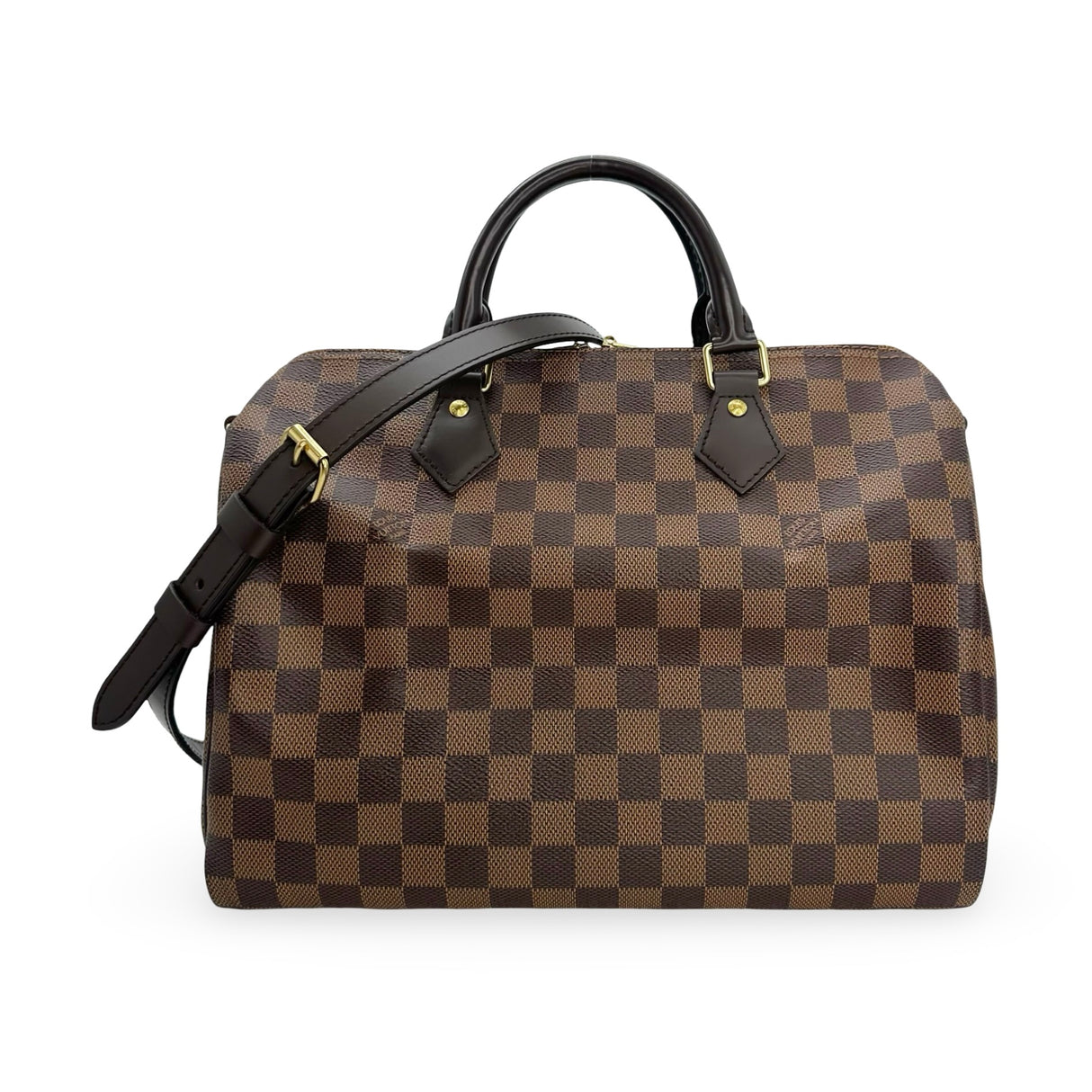 LOUIS VUITTON: Damier Ebene Speedy Bandouliere 30