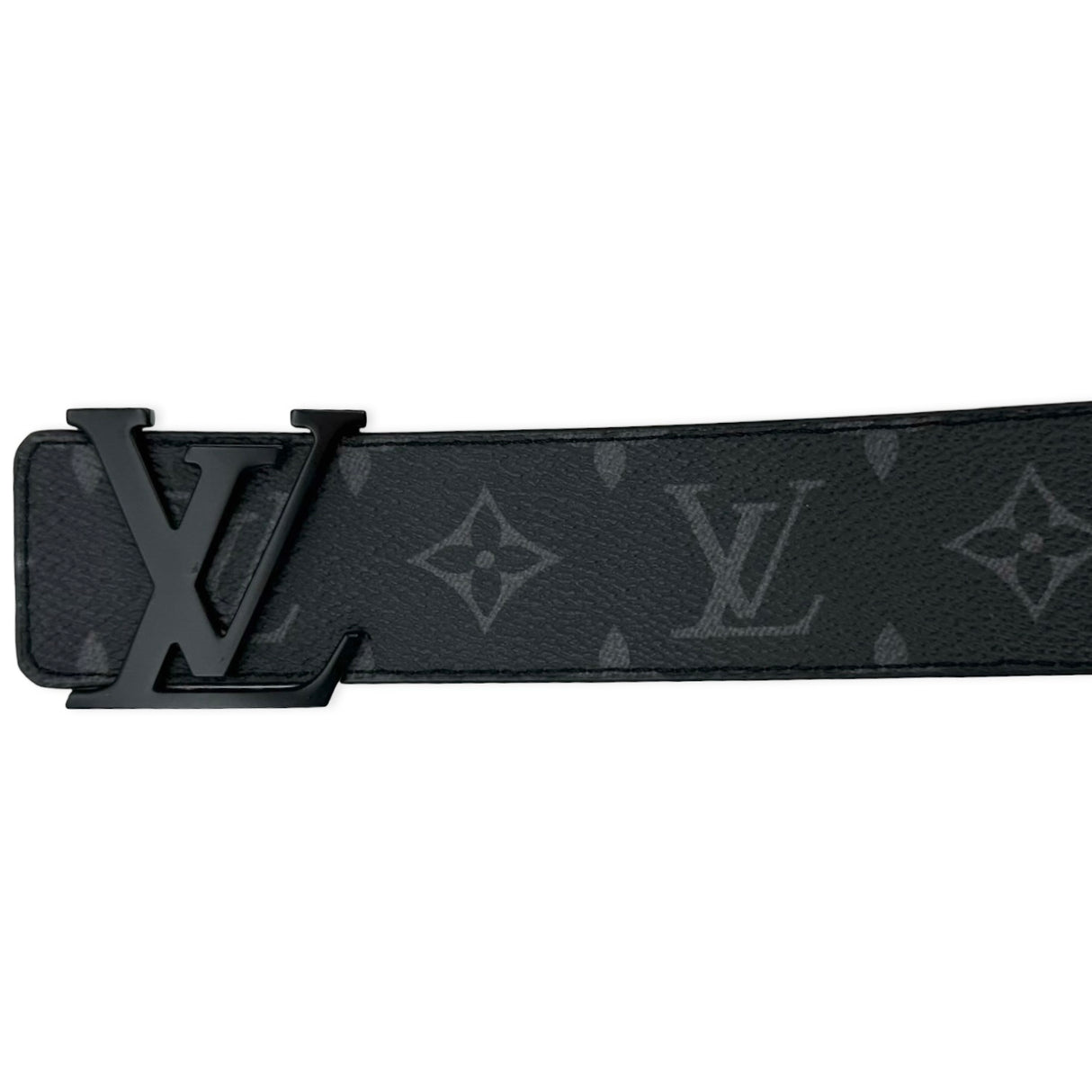 LOUIS VUITTON: Monogram Eclipse LV Initiales Belt