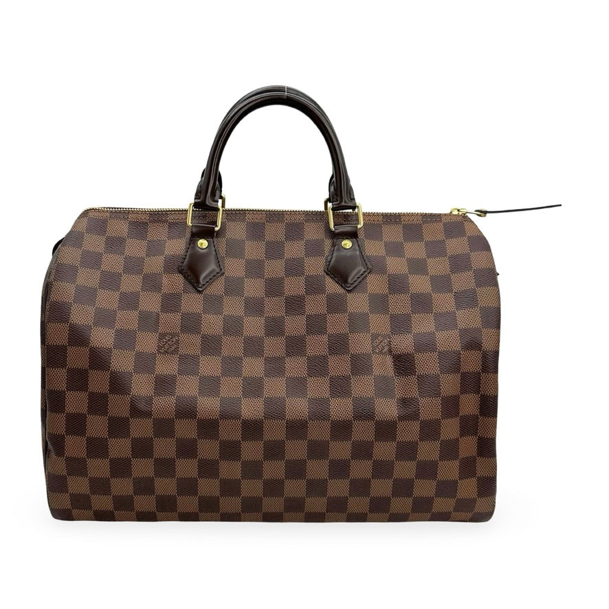 LOUIS VUITTON: Damier Ebene Speedy 35