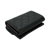Quilted Caviar Classic Compact Flap Wallet