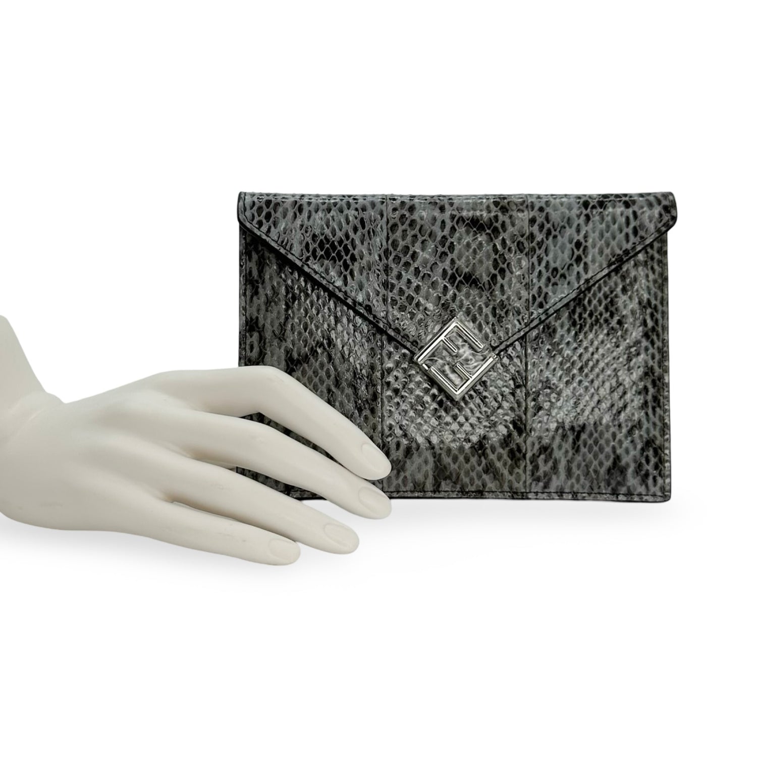 Fendi Python FF Medium Busta Pouch