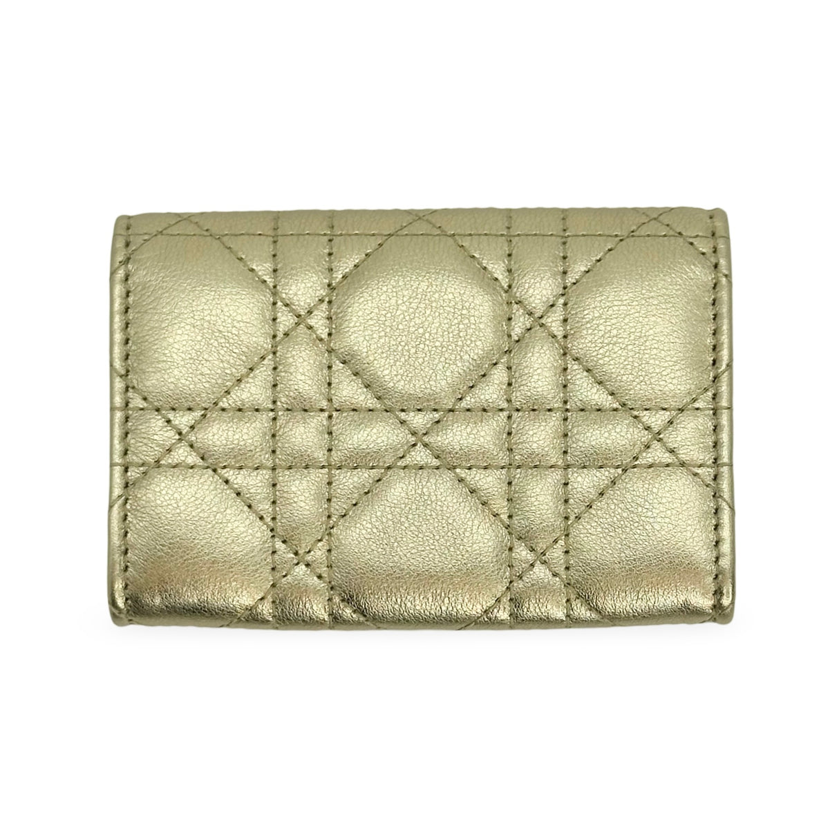 CHRISTIAN DIOR: Lambskin Cannage My Dior Glycine Wallet