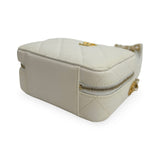 CHANEL: Quilted Caviar Twist Your Buttons Mini Vanity Case