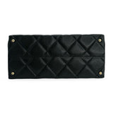 CHANEL: Quilted Caviar Small Top Handle