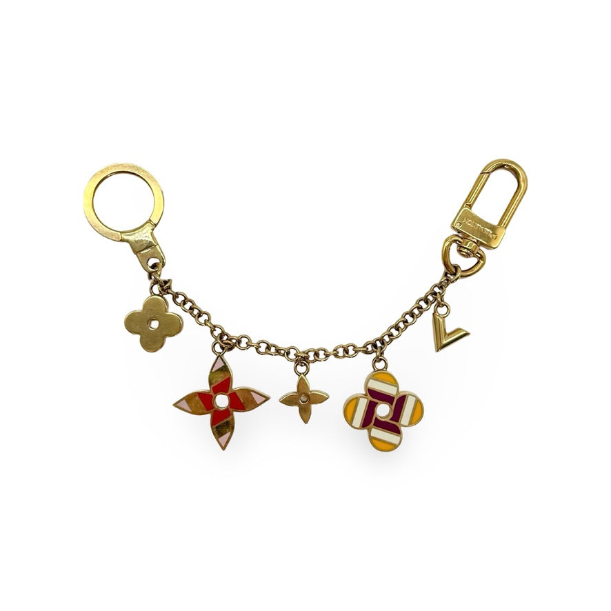 LOUIS VUITTON: Flower Stripes Bag Charm