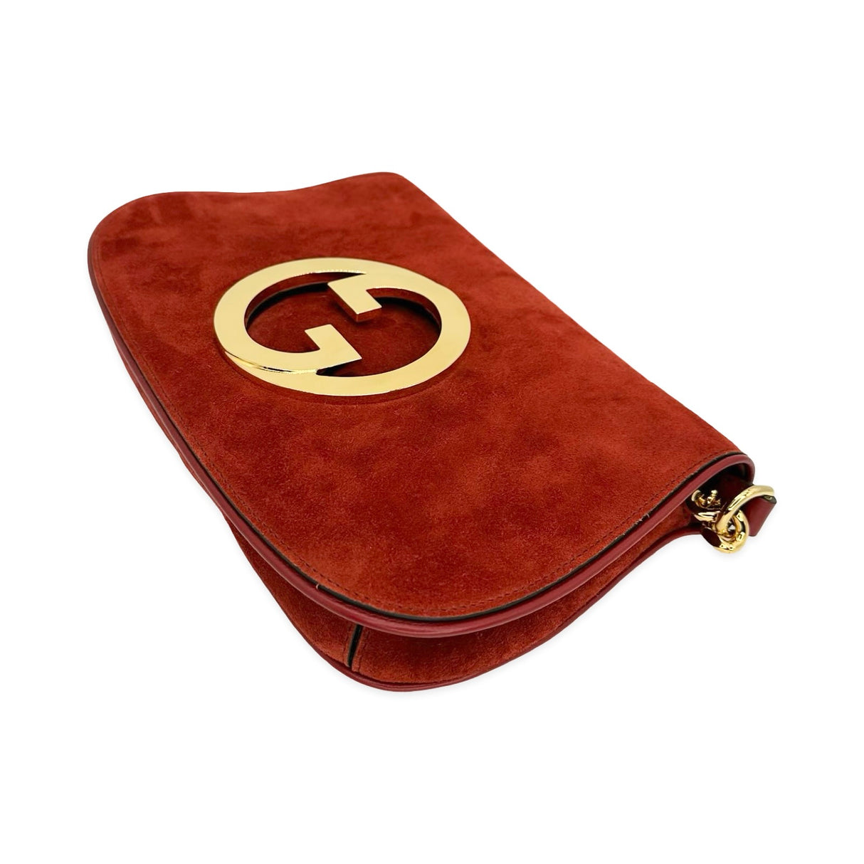 GUCCI: Suede Blondie Small Saddle Bag