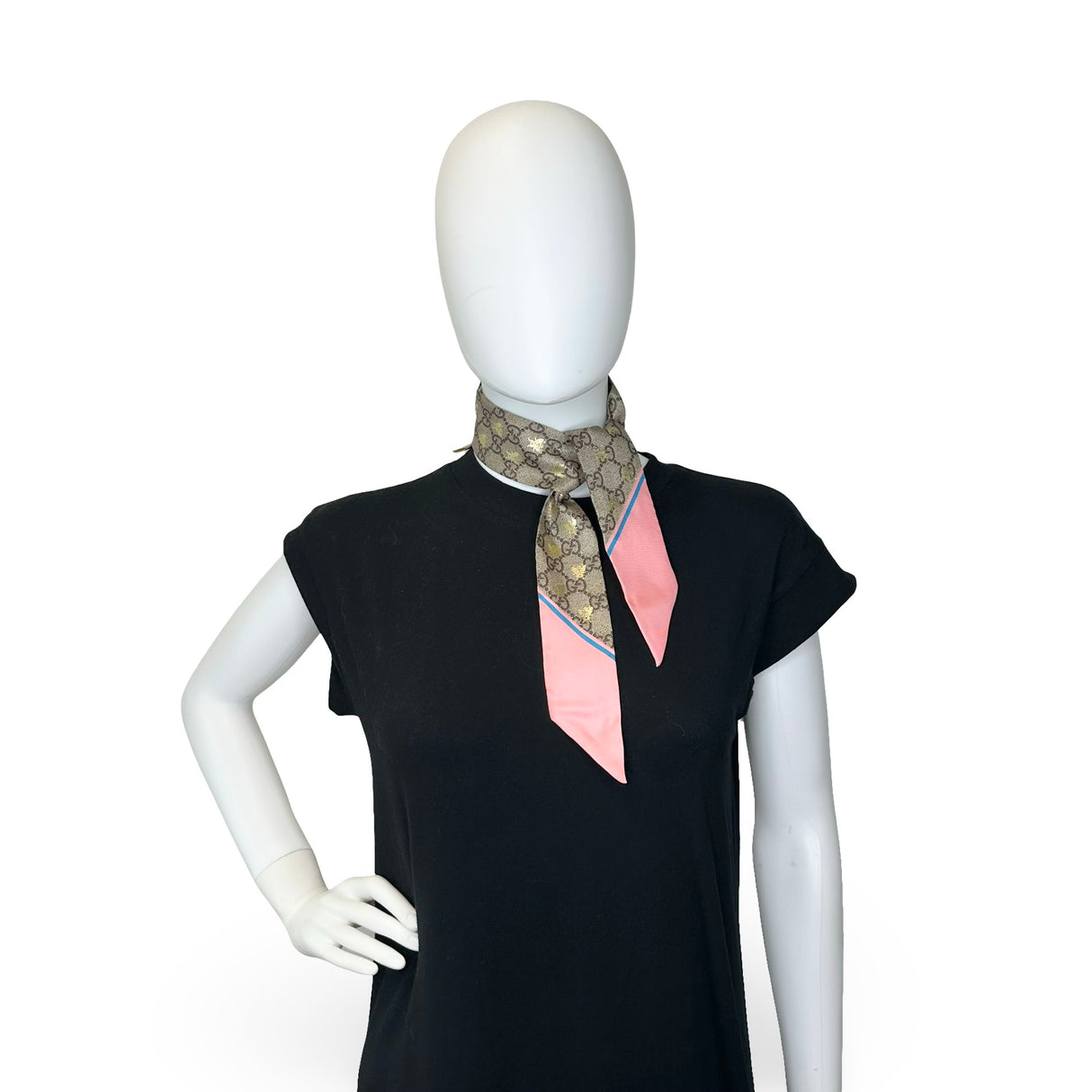 GUCCI: Silk GG Bee Neck Scarf