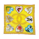 CHANEL: Silk Coco Hearts Scarf