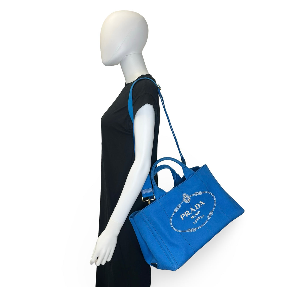 PRADA: Canvas Large Canapa Tote