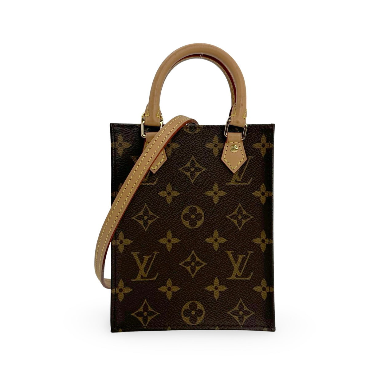 LOUIS VUITTON: Monogram Petit Sac Plat
