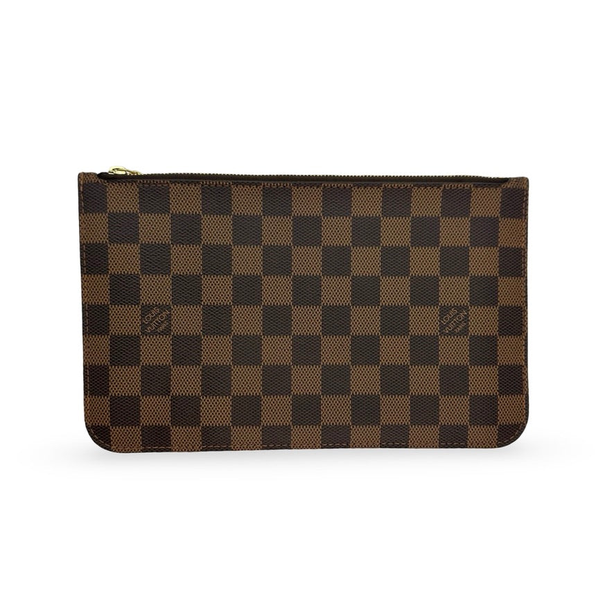 LOUIS VUITTON: Damier Ebene Neverfull Pochette