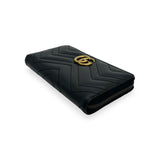 GUCCI: Quilted Leather GG Marmont Zip Around Wallet