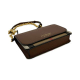 BURBERRY: Grained Leather Hampshire Check Crossbody