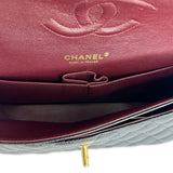 Quilted Caviar Medium Classic Double Flap