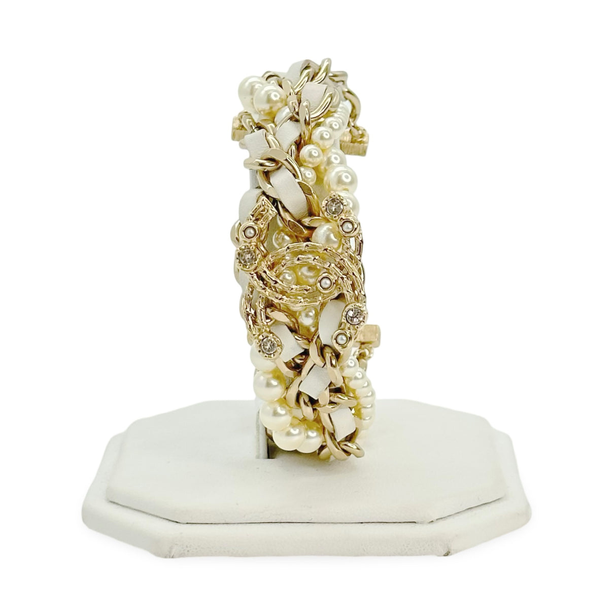 CHANEL: CC Woven Chain Layered Garland Bracelet