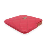 CHANEL: Quilted Caviar Compact Zip Wallet