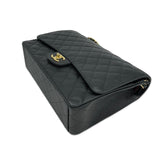 CHANEL: Quilted Caviar Maxi Classic Double Flap