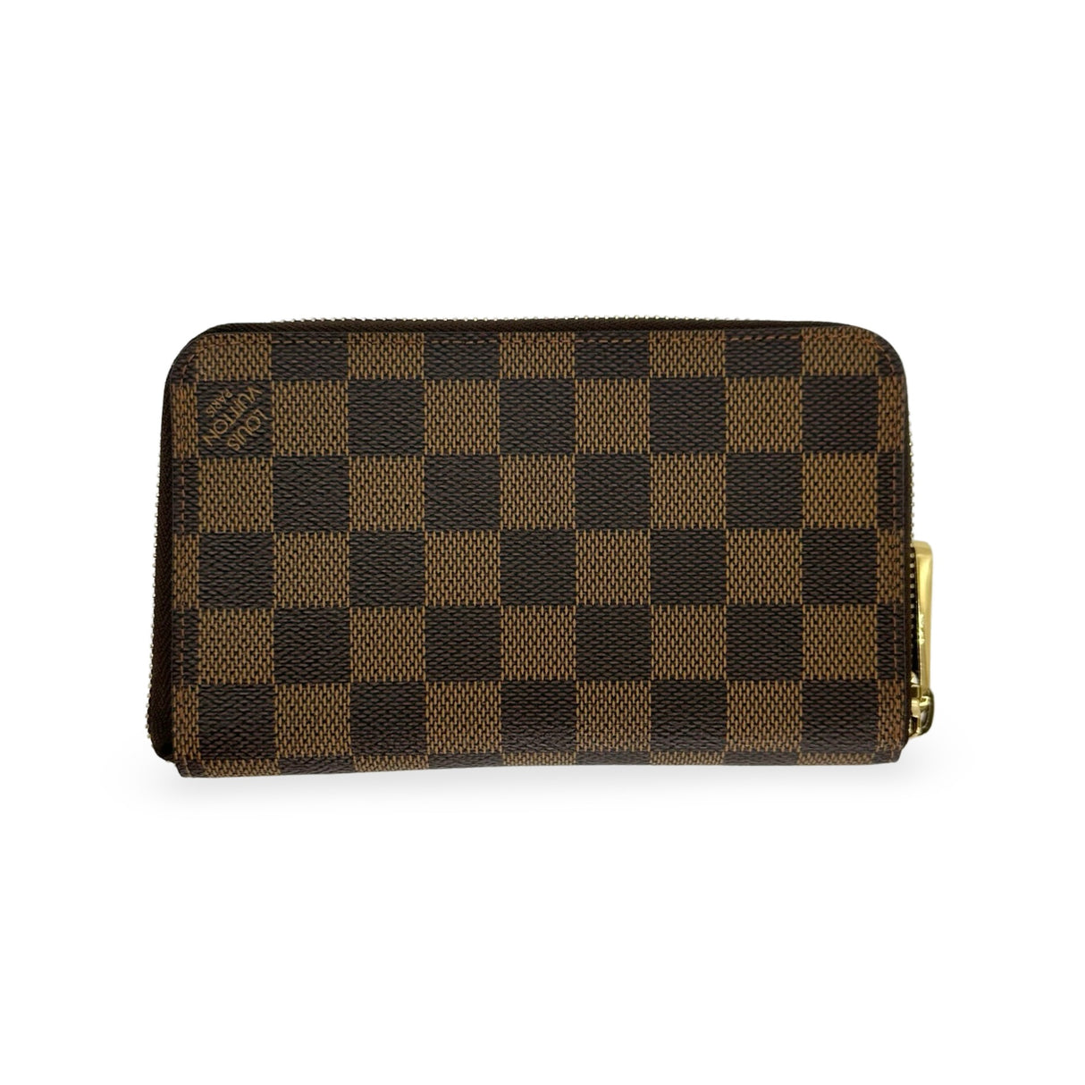 LOUIS VUITTON: Damier Ebene Zippy Compact Wallet