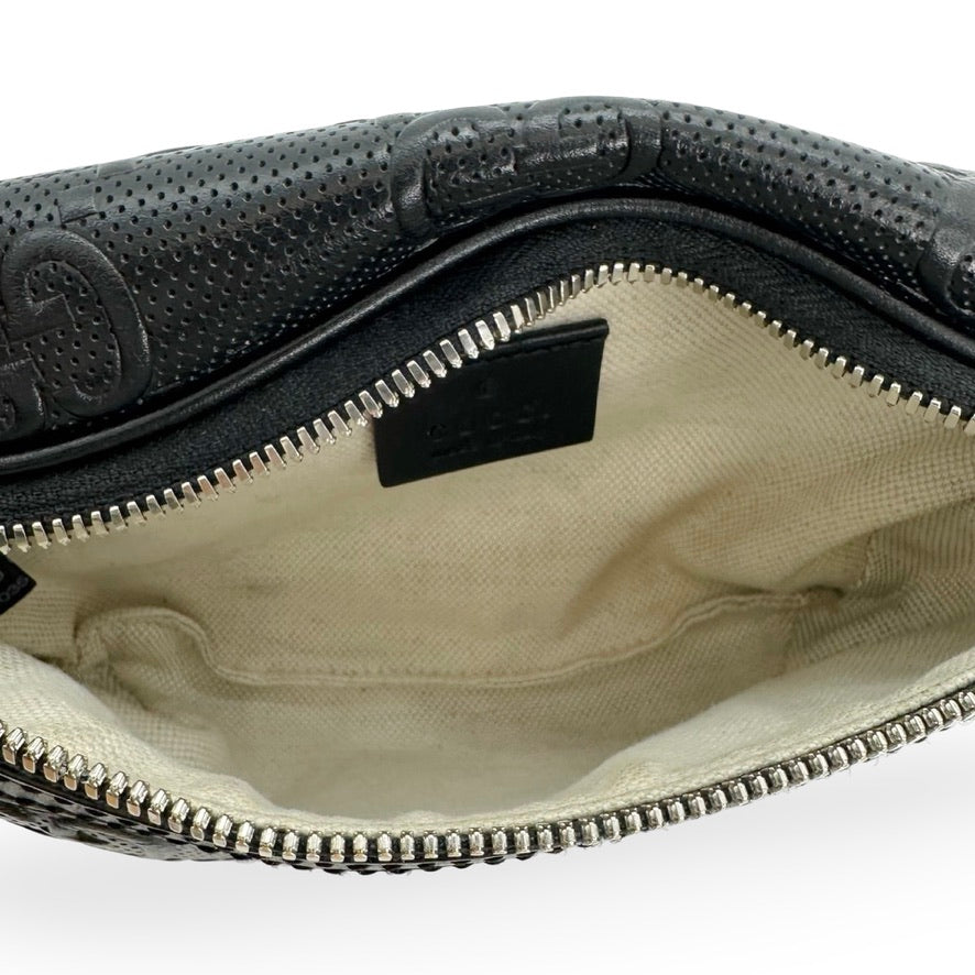 GUCCI: GG Embossed Perforated Belt Bag