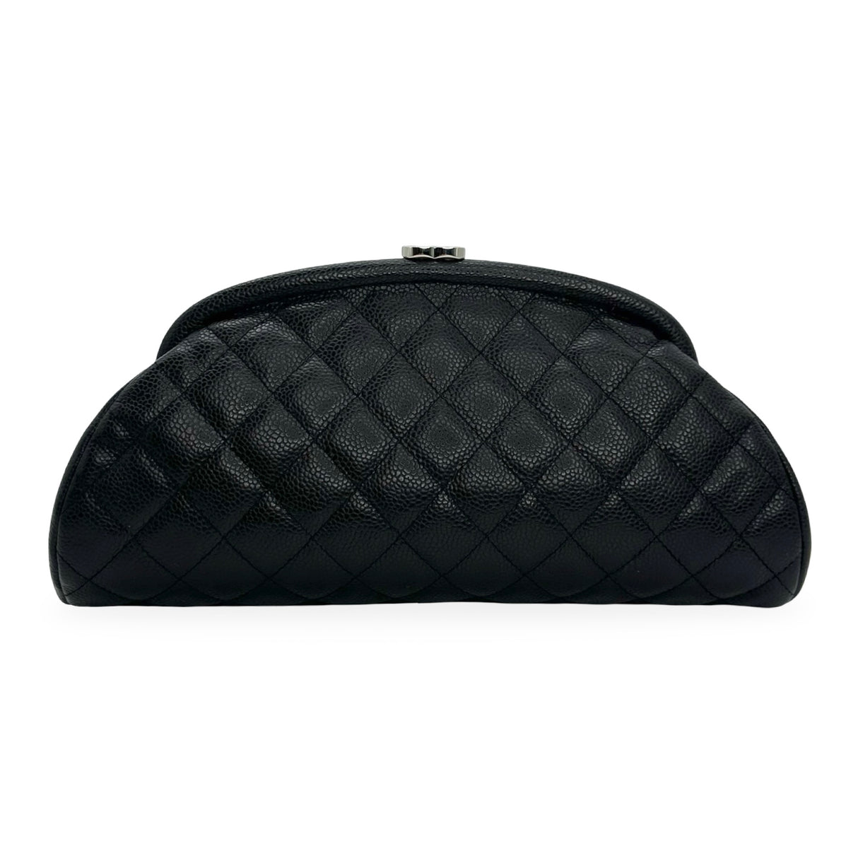 CHANEL: Quilted Caviar Timeless CC Clutch