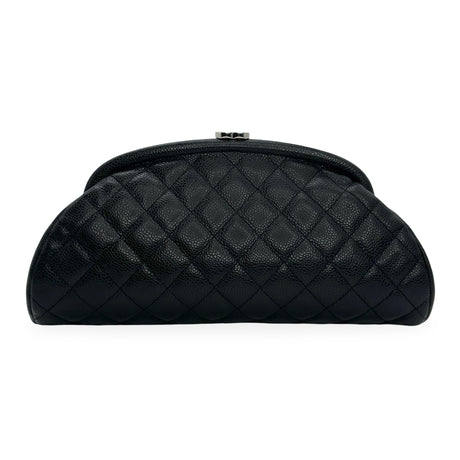CHANEL: Quilted Caviar Timeless CC Clutch