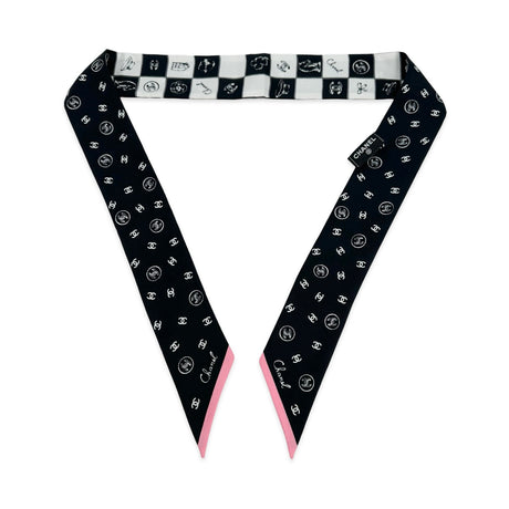 Silk Twill Chess Scarf