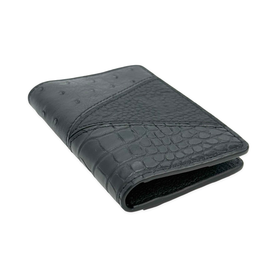Ostrich Croc Patchwork Pocket Organizer