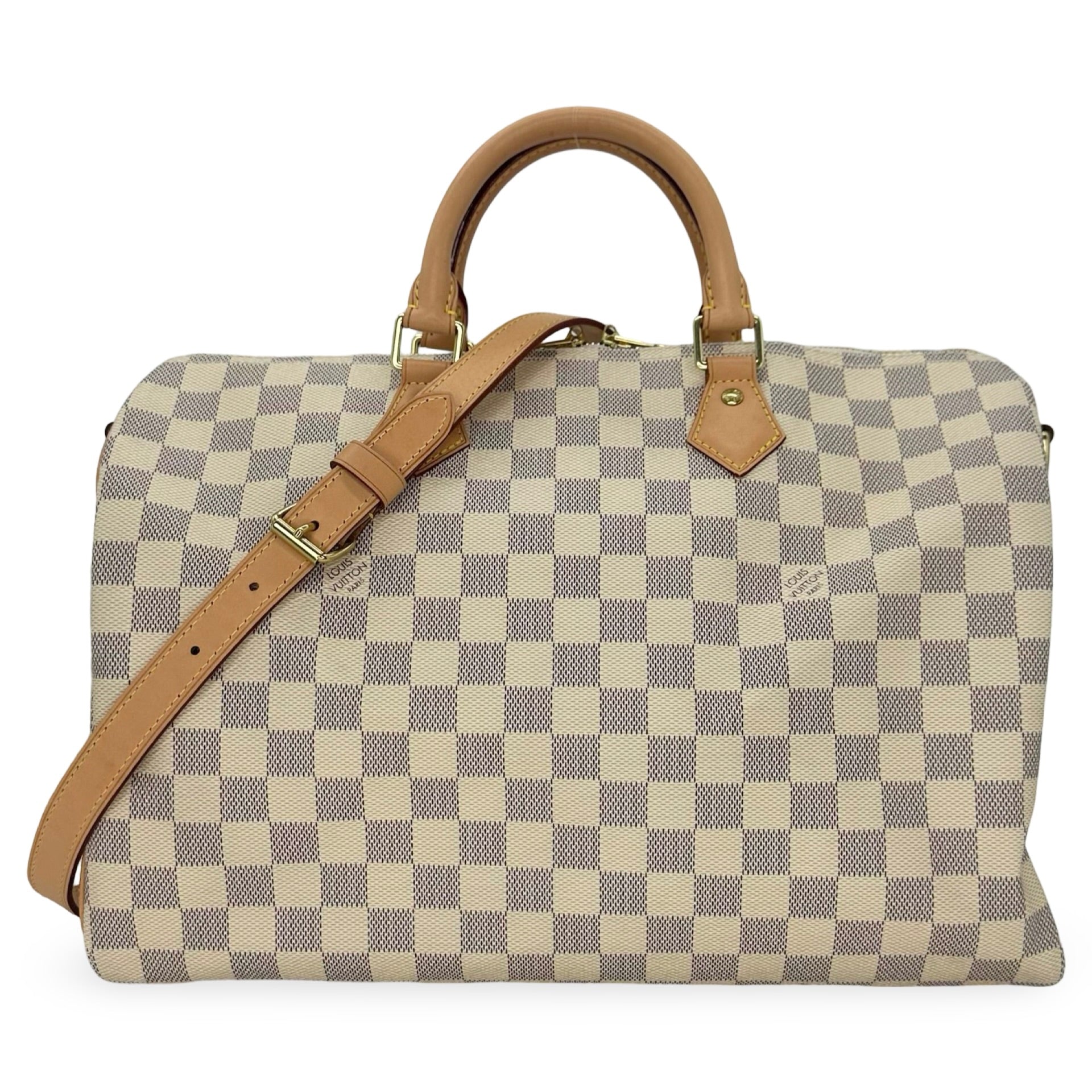 LOUIS VUITTON: Damier Azur Speedy Bandouliere 35