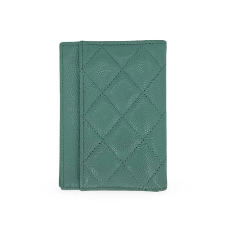 CHANEL: Quilted Caviar Bifold Card Holder