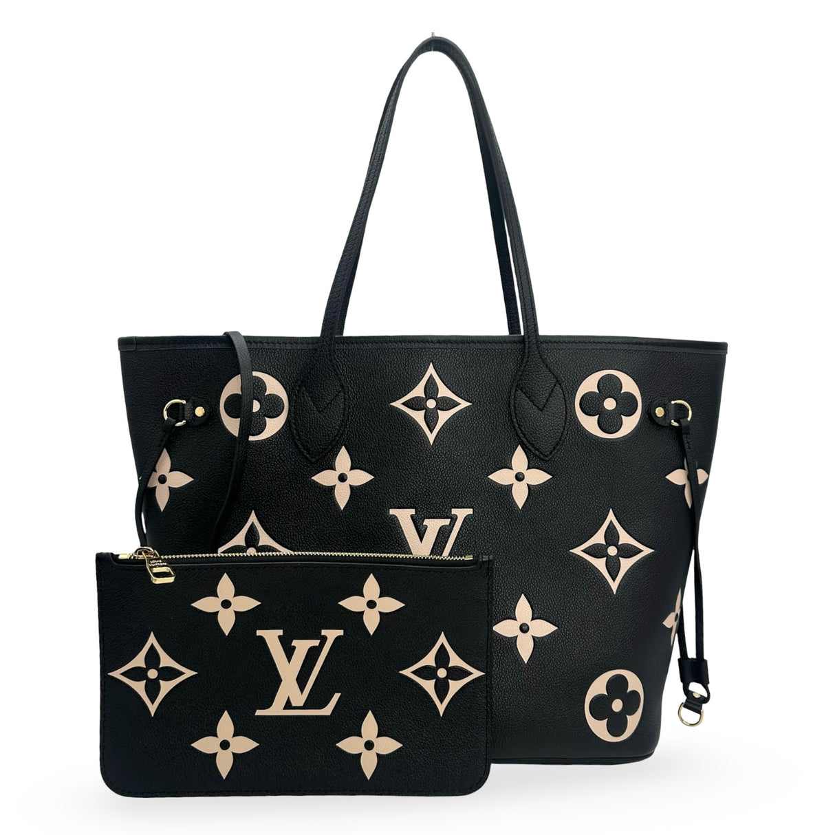 LOUIS VUITTON: Monogram Empreinte Bicolor Neverfull MM