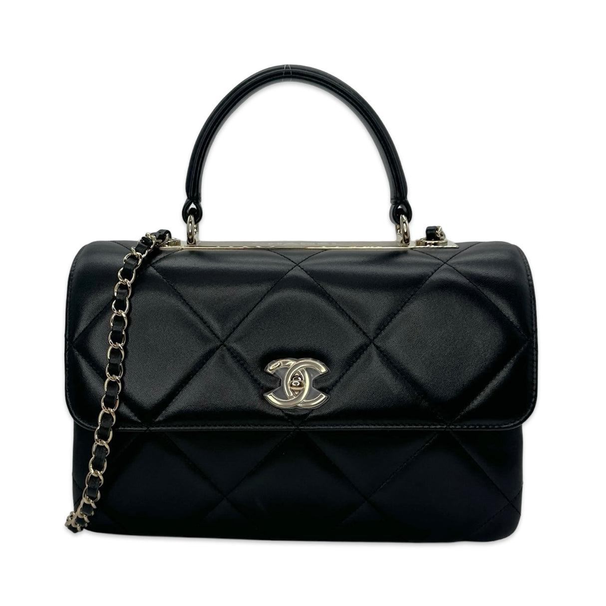 CHANEL: Quilted Lambskin Medium Trendy Top Handle