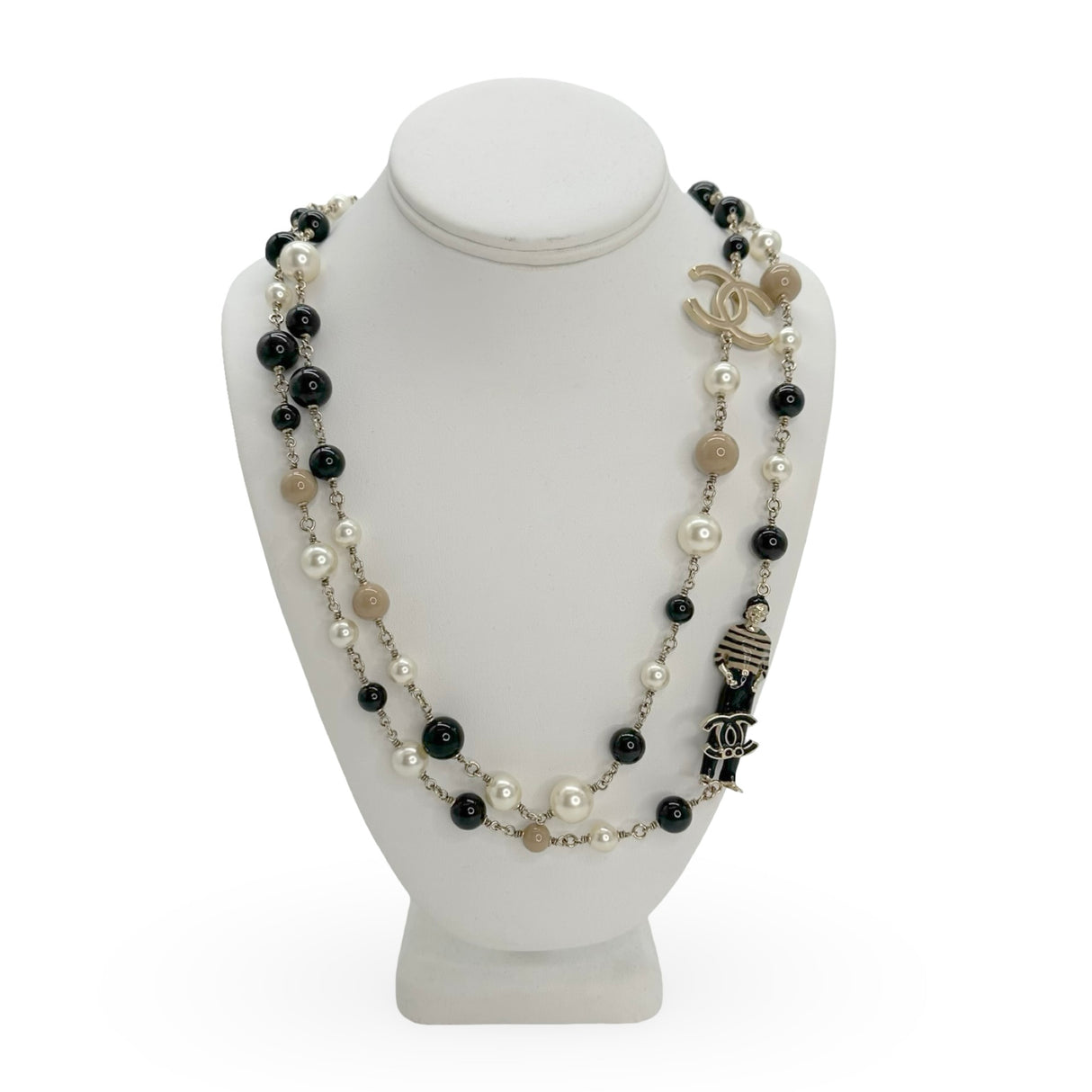 CHANEL: 100th Anniversary CC Enamel Beaded Long Necklace
