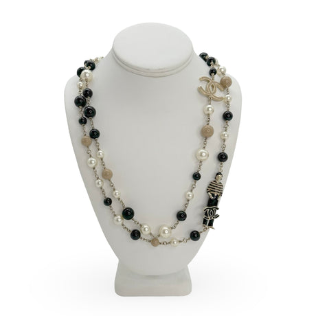 CHANEL: 100th Anniversary CC Enamel Beaded Long Necklace