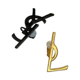 SAINT LAURENT: Monogram Clip-On Earrings